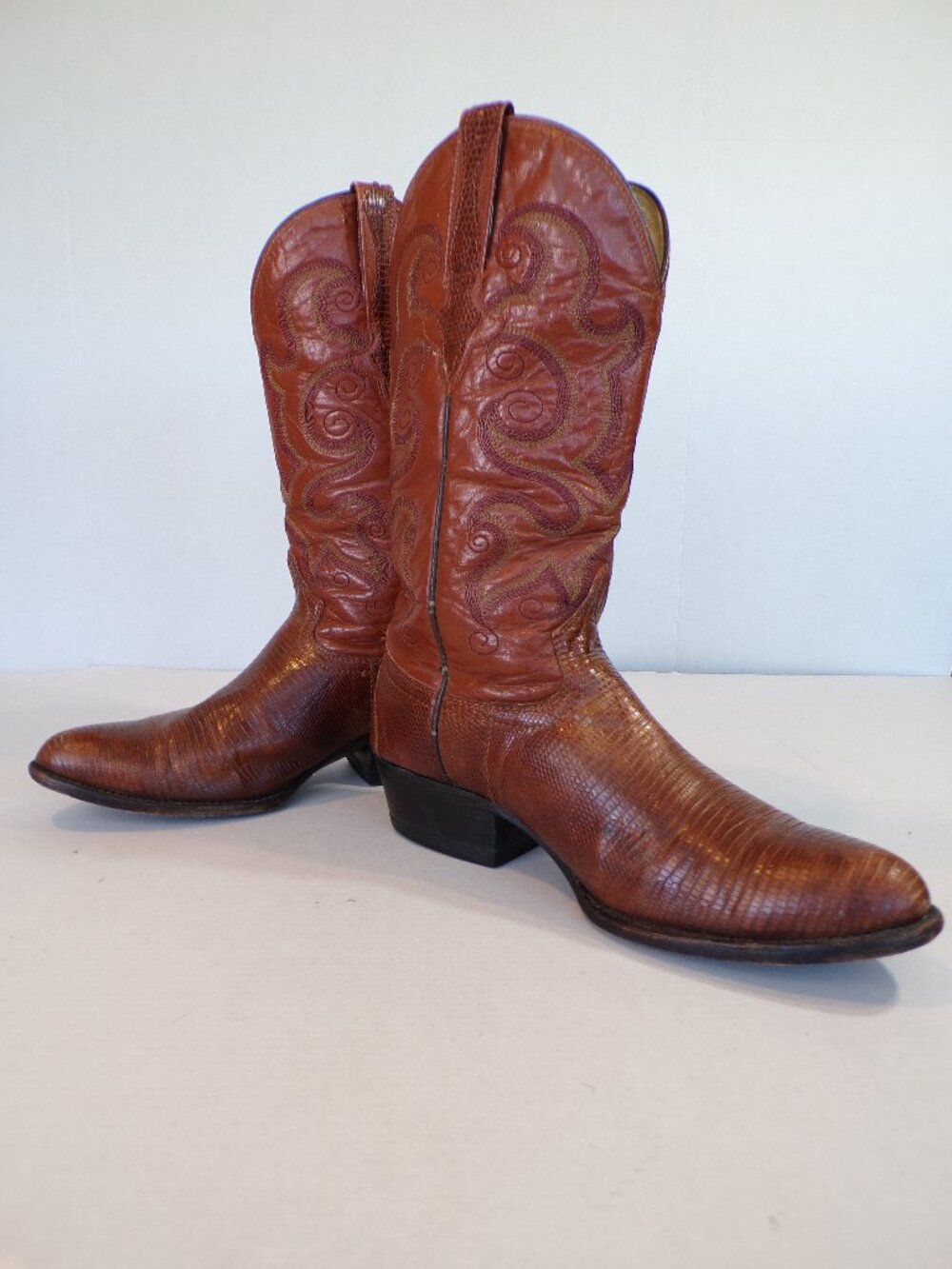 El General Lizzard Skin Boots Made In Mexico Mens Size 27(MX) 8(US)